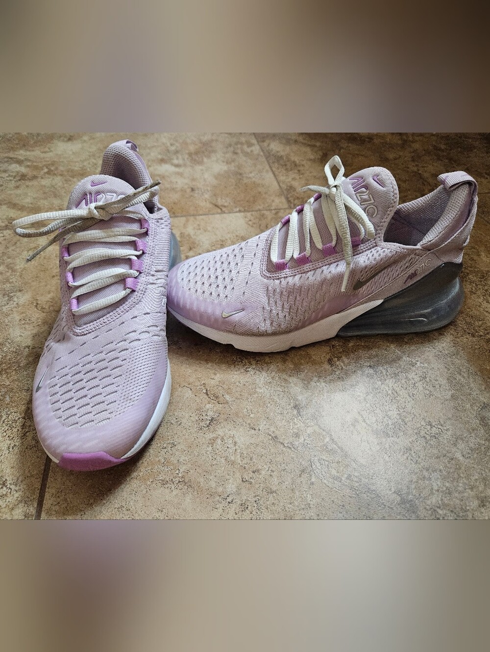 Youth Nike Lavender/Pink Air Max 270 Lightweight Sneakers